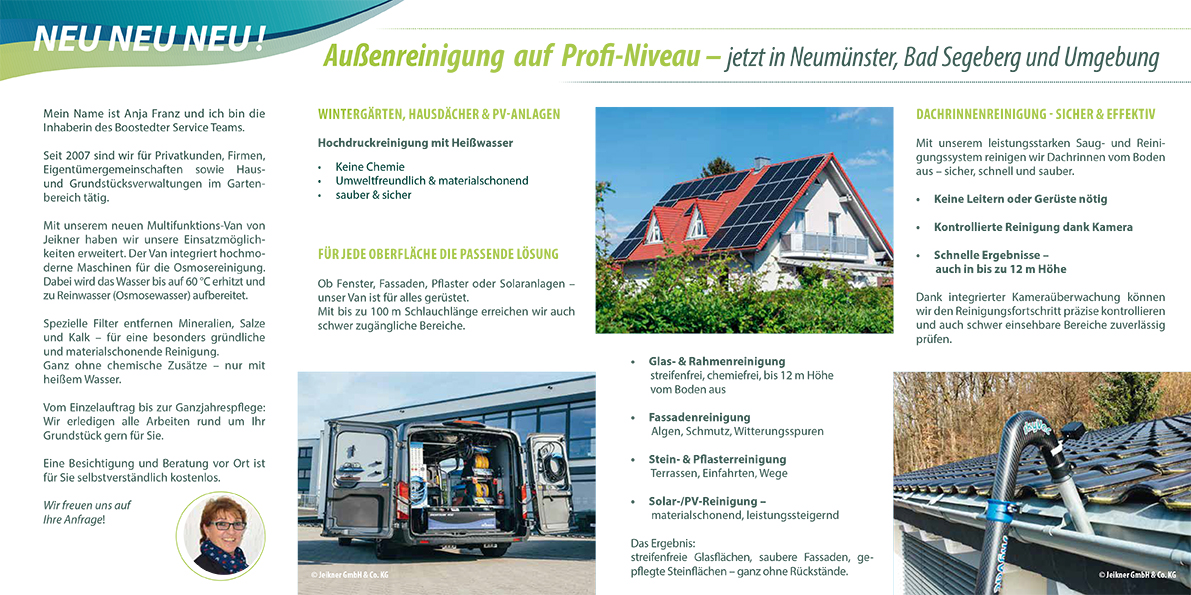 Flyer Boostedter Service Team - Van